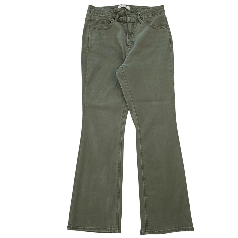 Lovervet by Vervet Womens 16W Olive Green Flare Leg High Rise Jeans LV1209OL-P